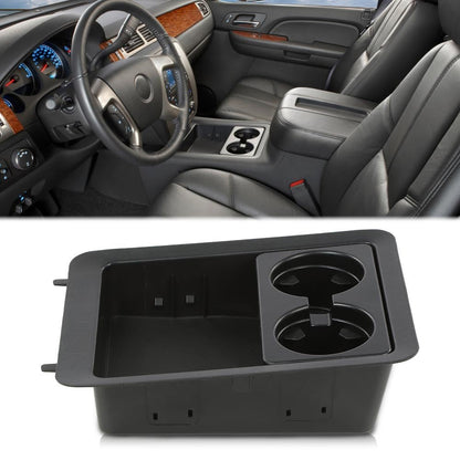 G-PLUS Center Console Tray Cup Holder Bezel Compatible with 2007-2013 Chevy Avalanche/Fits 2007-2014 Tahoe & Suburban 1500 2500 22860866, 15828147, 15855168, 25793645