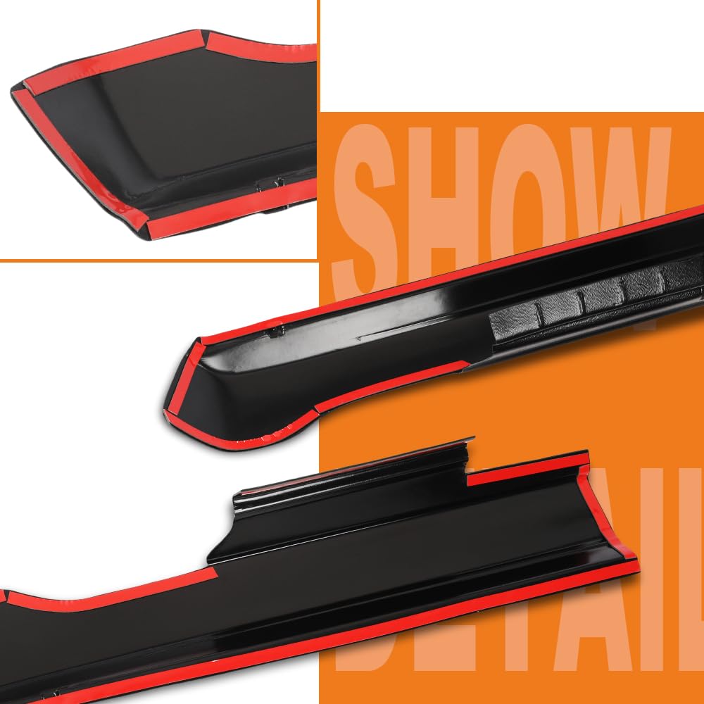 G-PLUS Rocker Panel Covers Compatible with Dodge Ram 1500 2500 Extended Cab 2009-2018 Black