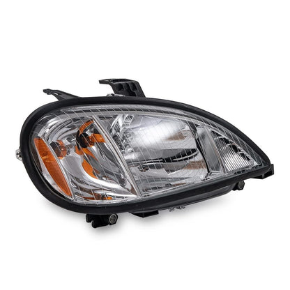 G-PLUS Headlights Assembly, Compatible with 2005-2012 Freightliner Columbia Models Right Bumper Headlamps, Smoky Lens Chrome Housing Amber Reflector