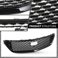 G-PLUS Front Bumper Hood Grille Mesh for Cadillac CT5 2020-2023 Gloss Black Product Features