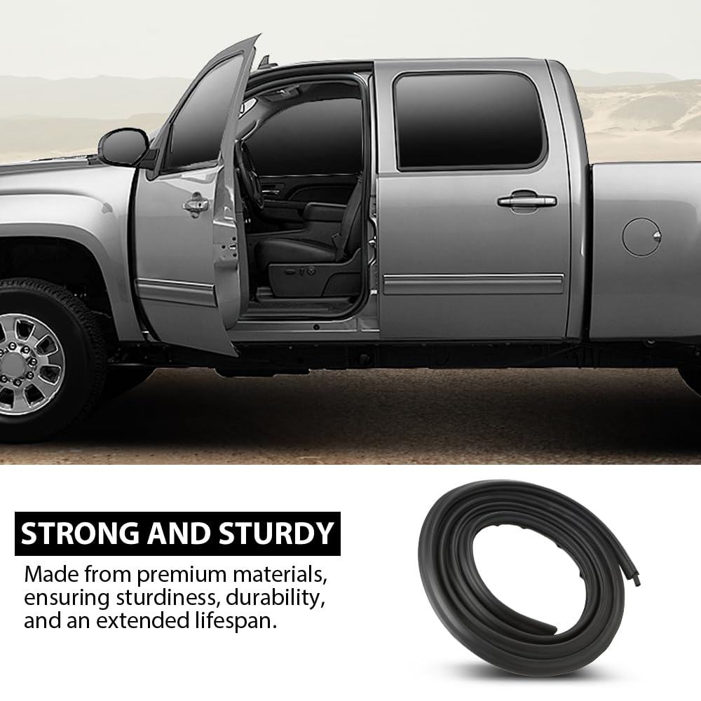 G-PLUS Front Door Weatherstrip Seal LH or RH Side Compatible with Chevy Silverado 1500 2007-2013,Fit Chevy Silverado 2500HD 3500HD 2007-2014,Fit GMC Sierra 1500 2500HD 3500HD 2007-2014