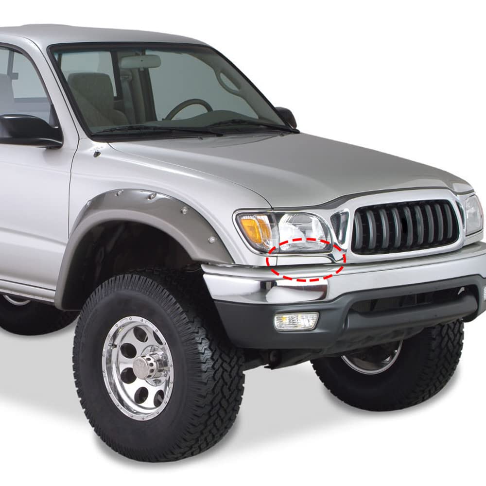 G-PLUS Pair Front Bumper Headlight Grille Filler Trim Panels Set RH & LH Replacement Compatible with Toyota Tacoma 2/4wd 2001-2004 TO1088108 TO1089108