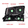 G-PLUS Headlights Assembly Fit Avalanche/Silverado 1500 2500 HD 3500 2003-2006,Fit Silverado 1500 2500 3500 Classic 2007,Clear Lens Black Housing Clear ReflectorBumper Headlamps,faros delanteros