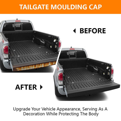 G-PLUS Tailgate Protector Top Upper Molding Cap, Compatible with Toyota Tacoma 2005 2006 2007 2008 2009 2010 2011 2012 2013 2014 2015 Spoiler Textured 55.31" Length TO1904100 Black Tailgate Cover