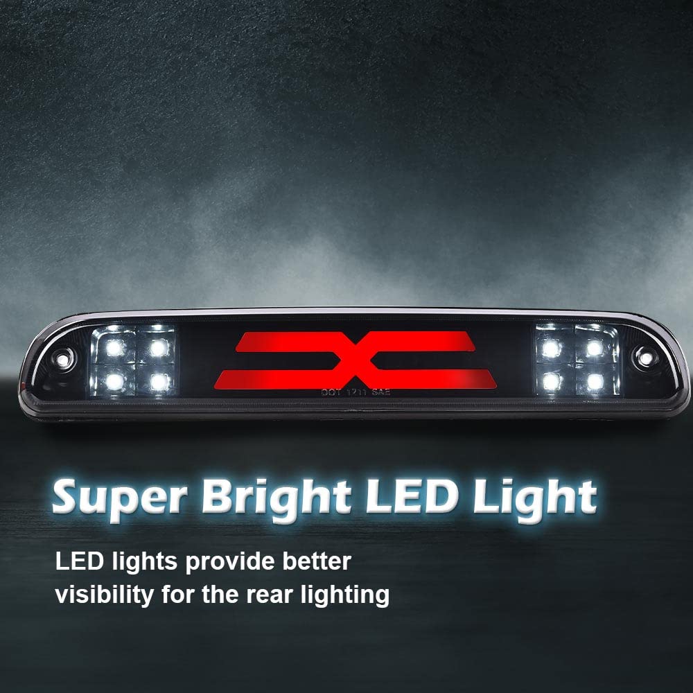 G-PLUS LED Third Type X High Mount Brake Stop Light Compatible with 1993-2011 Ranger 1999-2016 F250 F350 F450 F550 Super Duty 1995-2003 Mazda B2300 B2500 B3000 B4000 CC3Z13A613B