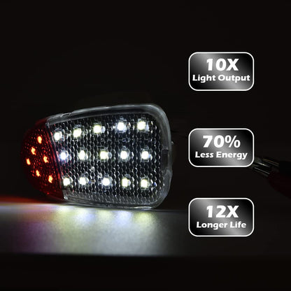 G-PLUS one Pair LED Interior Door Panel Courtesy Lamp Compatible with 1997-2003 Ford F150/1997-1999 Ford F250 F65Z13B724AA F65Z13B725AA