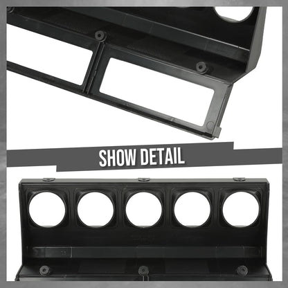 G-PLUS Center Gauge Radio Dash Bezel Trim Compatible with Jeep Wrangler YJ 1987-1995 Gray