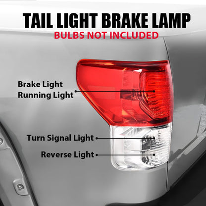 G-PLUS Tail Light Brake Lamp Left Side w/o Bulb Wiring Harness Fit Toyota Tundra 2007 2008 2009 2010 2011 2021 2013(2-Door Regular Cab,4-Door Extra Cab,4-Door Crew Cab) Luces TraserasAssembly