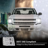 G-PLUS LED Tube Dual Projector Headlights Assembly,Fit Chevy Silverado 1500 2007-2013/Fit Silverado 2500 3500 & HD 2007-2014,Clear Lens Chrome Housing Clear Reflector,faros delanteros