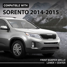 G-PLUS Front Lower Center Bumper Grille 2PCS for Kia Sorento 2014-2015 Front View