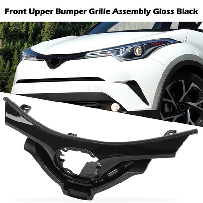 G-PLUS Front Upper Bumper Grille Assembly Gloss Black Compatible with Toyota CHR 2018-2019 53112F4010 53111F4901 53111F4010 TO1200416 TO1200417