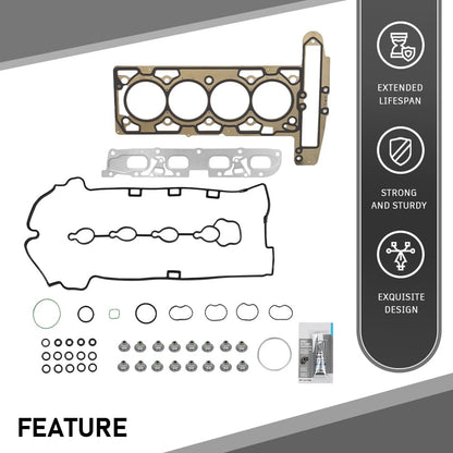 G-PLUS Head Gasket Set Compatible with Buick Allure Lacrosse Regal Verano 2.4L 2010-2017,Fit Chevy Captiva Sport Equinox Impala Malibu Orlando Terrain 2.4L 2010-2017 HS26517PT, HS54874