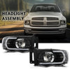 G-PLUS LED Headlights Compatible with Dodge Ram 1500 2002-2005,Fit Dodge Ram 2500 3500 2003-2005 Headlamps Clear Lens Black Housing Clear Reflector Left & Right,faros delanteros Assembly