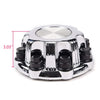 Wheel Center Caps 8 Lugs (Set of 4) Best for 16'' Van & Truck Rim Wheels Compatible for Chevy Silverado Suburban Avalanche GMC Sierra Yukon 1500 2500 - Chrome Black Replacement Hub Cover 5079
