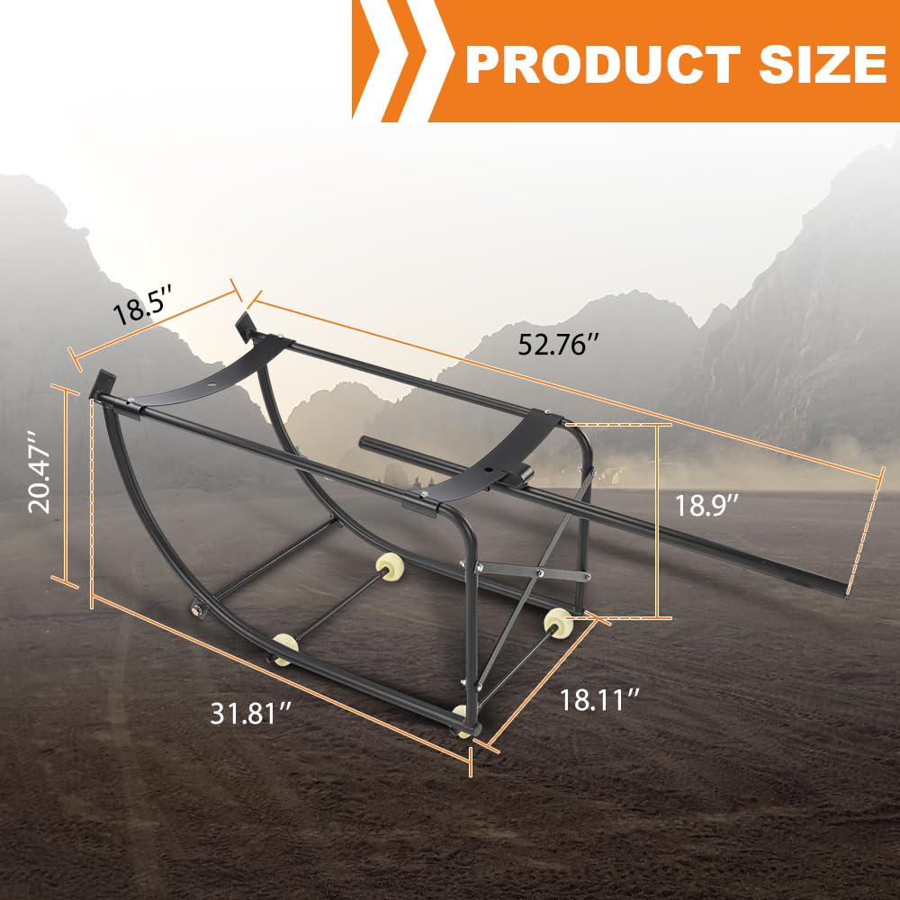 G-PLUS 55 Gallon Drum Cradle Stand Rack 600 Lbs Capacity w/ 4 Wheels Black