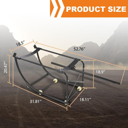 G-PLUS 55 Gallon Drum Cradle Stand Rack 600 Lbs Capacity w/ 4 Wheels Black