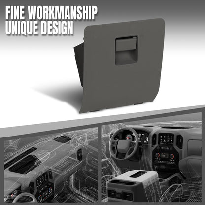 G-PLUS Dash Knee Center Glove Storage Box Cubby Compatible with Ford F250 F350 Super Duty 2005-2007 Dark Gray