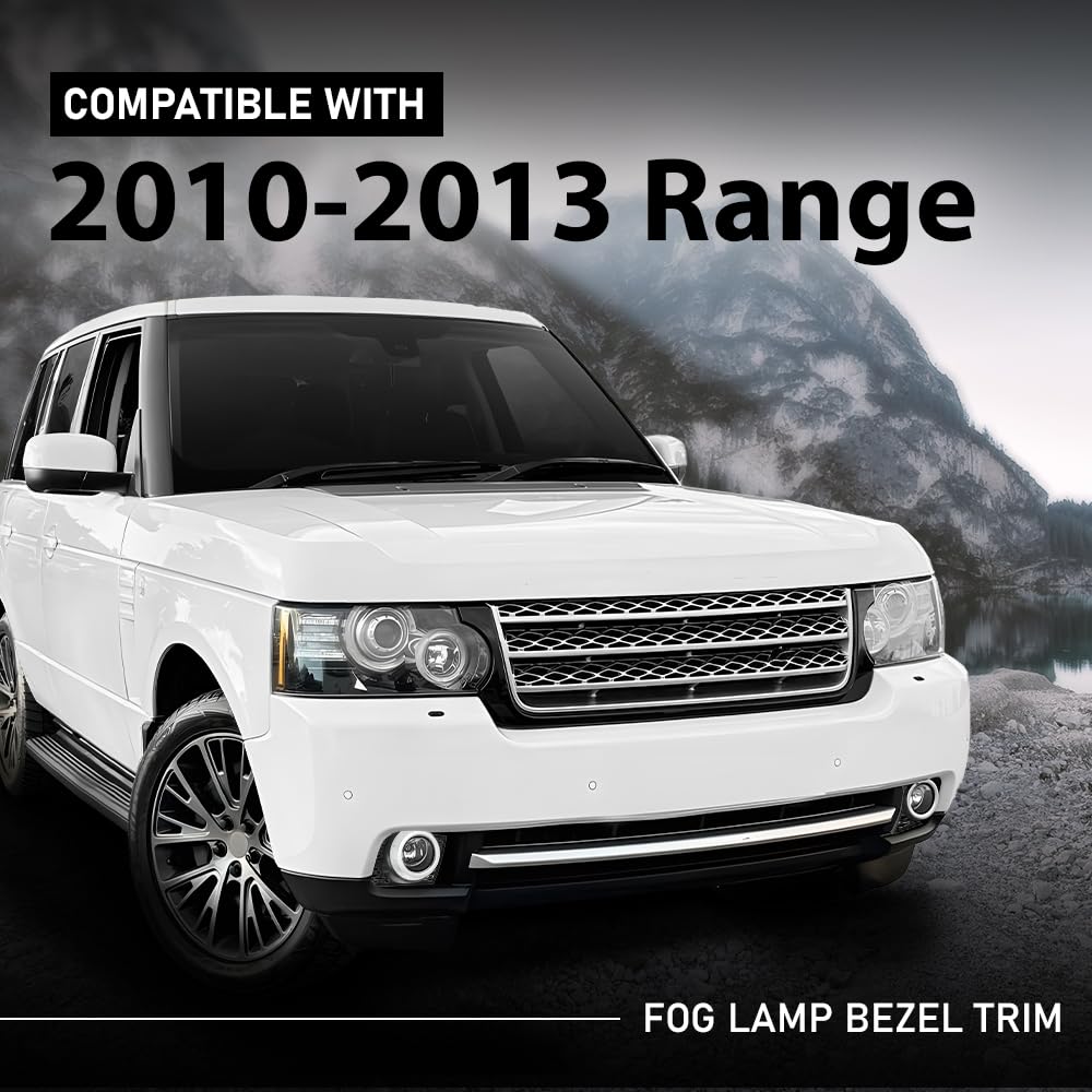 G-PLUS Fog Light Fog Lamp Bezel Trim Front LH RH Compatible with Land Rover Range Rover 2010-2013