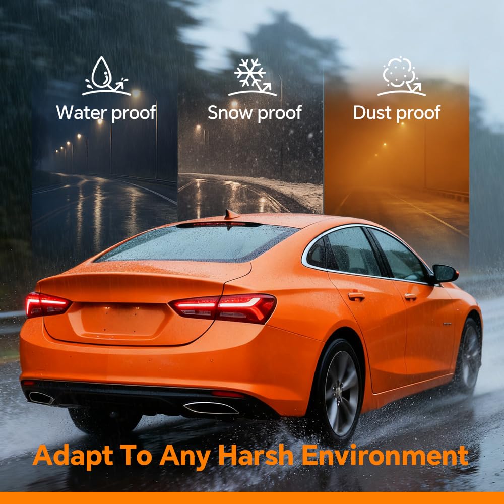 G-PLUS LED Tail Light Lamp Compatible with Chevy Malibu 2019-2022 Passenger Rear Lamps Tail Lights Red Clear lens Chrome Houning 84595943 Luces Traseras Rear Brake Lamps Assembly Faros Traseros