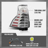 G-PLUS LED Rear Left Side Tail Light Assembly Rear Brake Lamp Taillight Compatible with LX GX460 2014-2023 8156160B11, LX2818116 Black