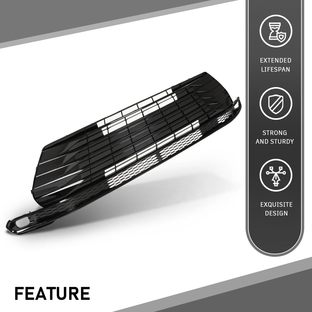 G-PLUS Front Lower Bumper Grille Grill, Compatible with Toyota Sienna LE 2021-2023, W/o Parking Sensor Hole, 5310208040, TO1036239