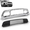 G-PLUS Front Lower Grille & Bumper Grill Bezel Chrome Compatible with Jeep Grand Cherokee 2017-2022 5ZM53SZ0AA