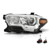 G-PLUS Headlight Assembly Left Side Compatible with Toyota Tacoma SR5 Crew Cab/Extend Cab Pickup 2019-2023 White and Black