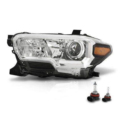 G-PLUS Headlight Assembly Left Side Compatible with Toyota Tacoma SR5 Crew Cab/Extend Cab Pickup 2019-2023 White and Black