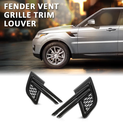 G-PLUS Fender Vent Grille Trim Louver Compatible with Land Rover Range Rover Sport 2014-2017 Without SVR Black