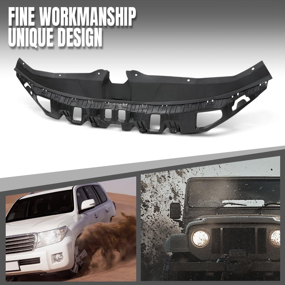 G-PLUS Grille Cover Upper Radiator Sight Shield Compatible with Hyundai Elantra 2021-2023 1.6L 1580CC 96CU. IN. L4 FULL HYBRID EV- (FHEV) DOHC/DOHC TURBOCHARGED HY1224124, 86391AA000 Black