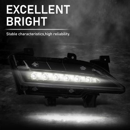 G-PLUS LED Front Fog Light Daytime Running Light Lamp Right Passenger Side Compatible with Lincoln MKC 2015-2018 EJ7Z13200C, FO2563100 Black