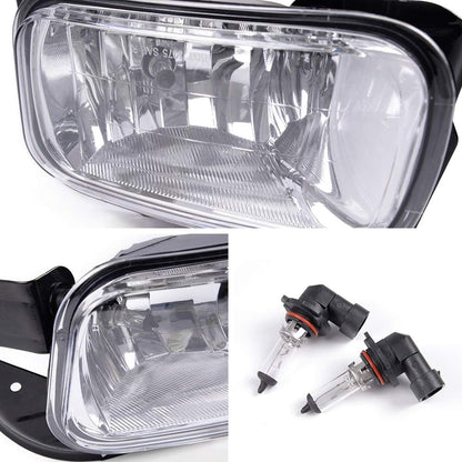 G-PLUS Bumper Fog Lights Compatible with Dodge Ram 1500 2009-2012,Fit Dodge Ram 2500 3500 2010-2018 Clear Lens Driving Lamps w/Bezel + H10 12V 42W Halogen Bulbs