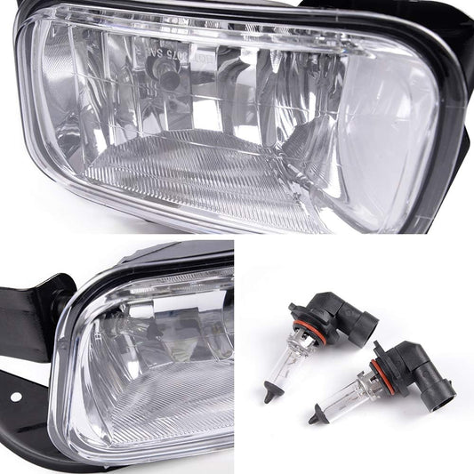 G-PLUS Bumper Fog Lights Compatible with Dodge Ram 1500 2009-2012,Fit Dodge Ram 2500 3500 2010-2018 Clear Lens Driving Lamps w/Bezel + H10 12V 42W Halogen Bulbs