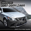 G-PLUS Front Bumper Set (Front Bumper, License Plate) Compatible with 2007-2009 LX LS460 to 18+ LS F-Sport Style 2Pcs