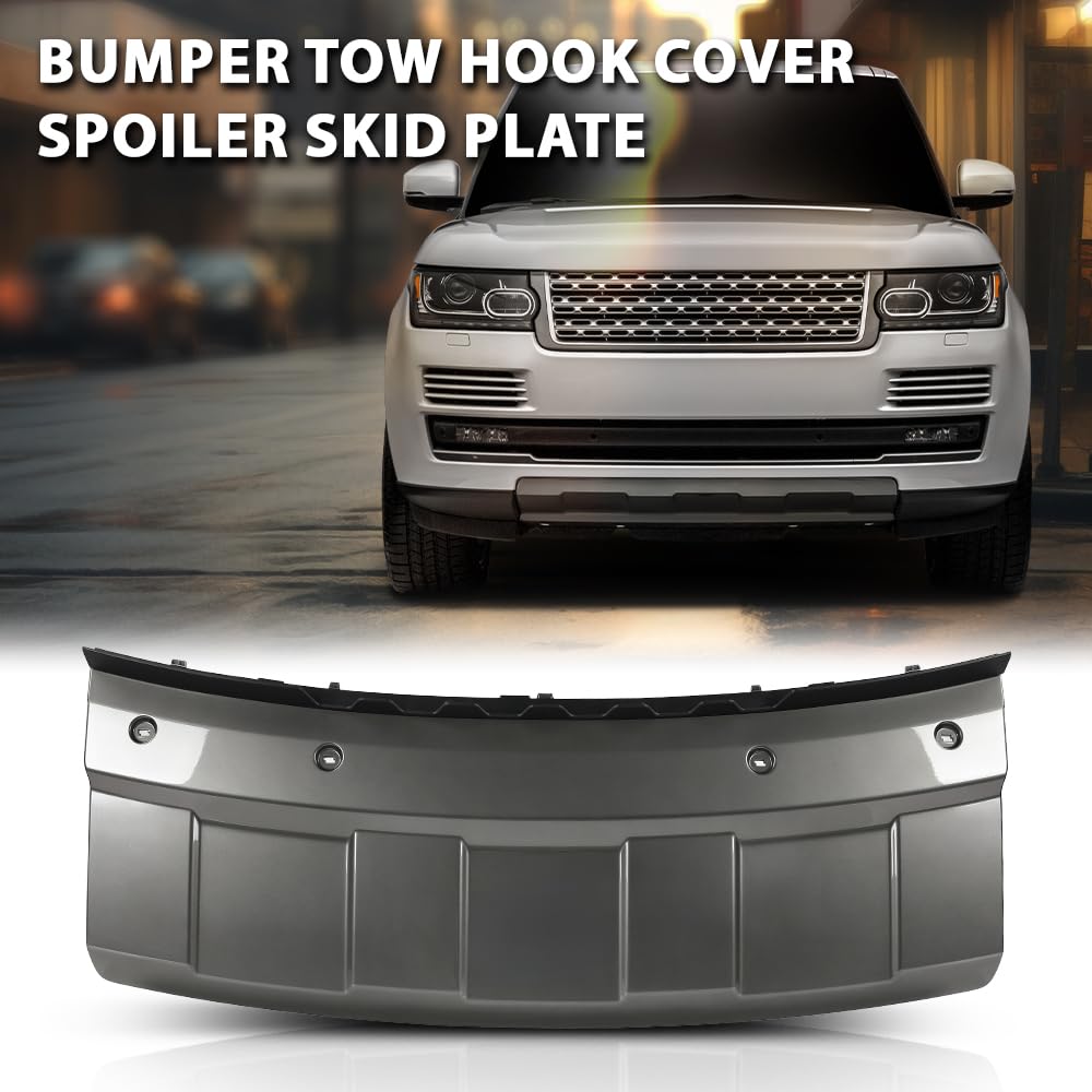 G-PLUS Front Bumper Tow Hook Cover Spoiler Skid Plate Compatible with Range Rover L405 2013-2017 Black