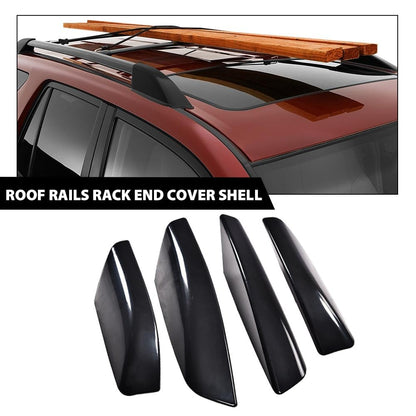G-PLUS Roof Rack Rail End Cover Shell Cap Compatible with Toyota 4Runner N210 2003 2004 2005 2006 2007 2008 2009 4 PCS Black