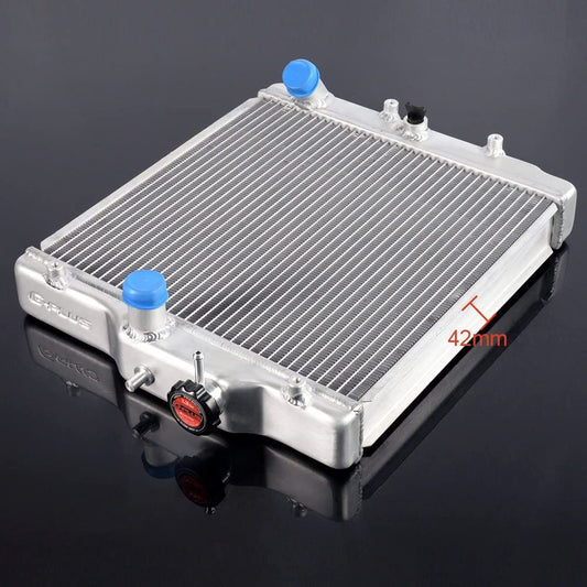 G-PLUS 3 Row 52mm Aluminum Racing Radiator Replacement For Honda Civic EK EG B16A B18C DOHC 1992-2000 + 12" Radiator Cooling Fan