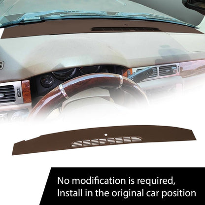 G-PLUS Defrost Dash Cover Compatible with 2007-2013 Chevy Silverado GMC Sierra/ 2007-2014 Chevy Tahoe Avalanche Suburban GMC Yukon XL Denali Brown