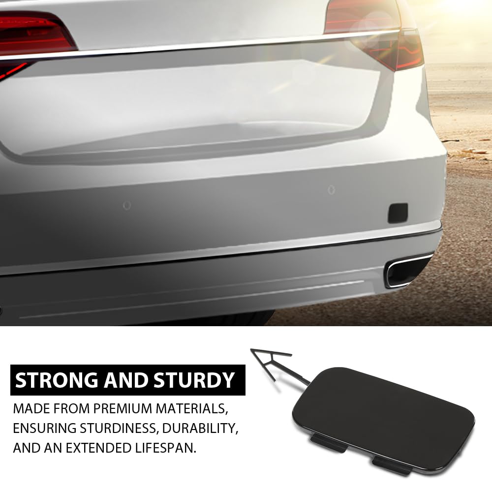 G-PLUS Rear Bumper Tow Hook Eye Cover Cap, Compatible with Audi A8 Quattro D4 2014-2017