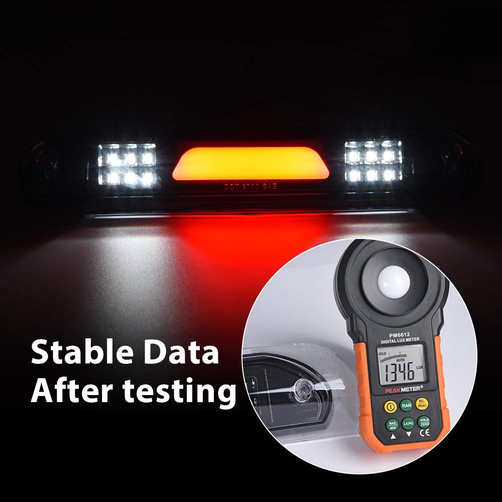 G-PLUS LED 3rd Brake Light Cargo Lamp Compatible With Dodge 2002-2009 Ram 1500 2500 3500 Truck White Cover Black Bottom