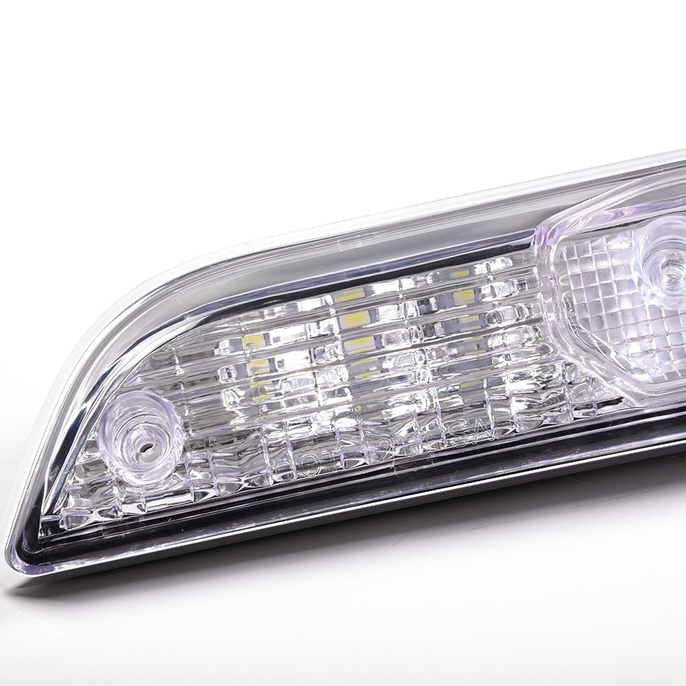 G-PLUS LED 3rd Brake Light Compatible with Ford F150 2015-2020 3rd Cargo Lamp High Mount Tail Light, Clear Lens Chrome Housing, FL3Z13A613A FL3Z13A613B