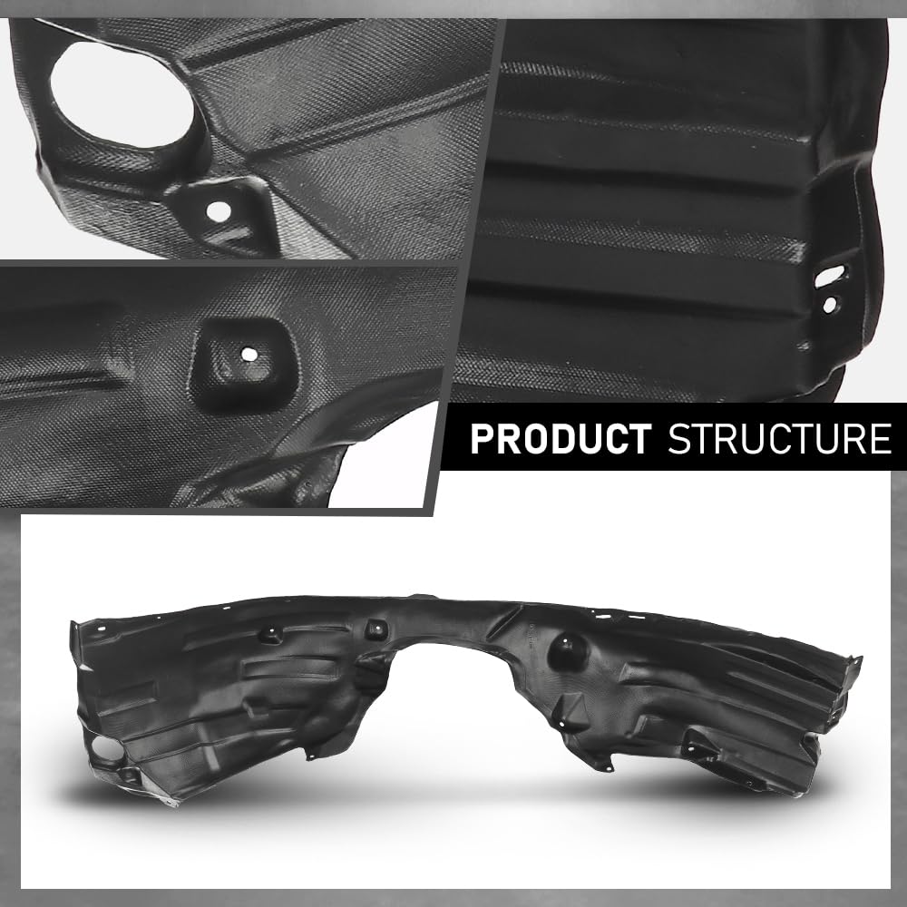 G-PLUS Front Right Side Fender Inner Liner Compatible with Toyota Camry 2018-2020 Black 5387506280