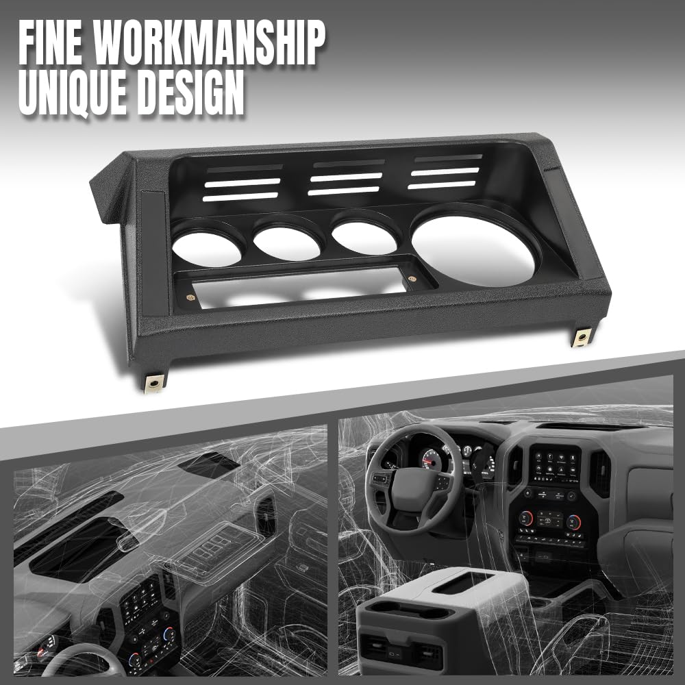 G-PLUS Dashboard Instrument Cover Trim Panel Compatible with Land Rover Defender MTC5459 Black