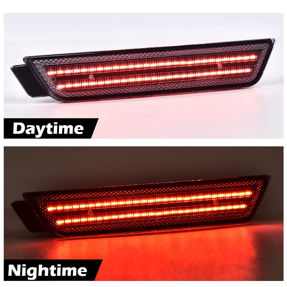 G-PLUS LED Rear Fender Side Marker Light Lamp Pair Smoke Lens Compatible with 2010-2015 Chevy Camaro LS | LT | SS | Z/28 | ZL1 92246253, 92246252
