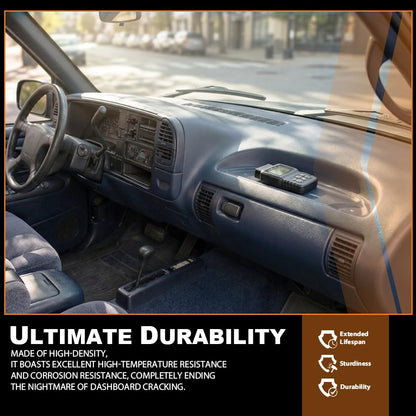 G-PLUS TPE Dashboard Dash Cover w/Pass Cupholder Compatible with Chevy Silverado Tahoe Suburban/GMC Sierra Yukon 1995-1996 Dark Black