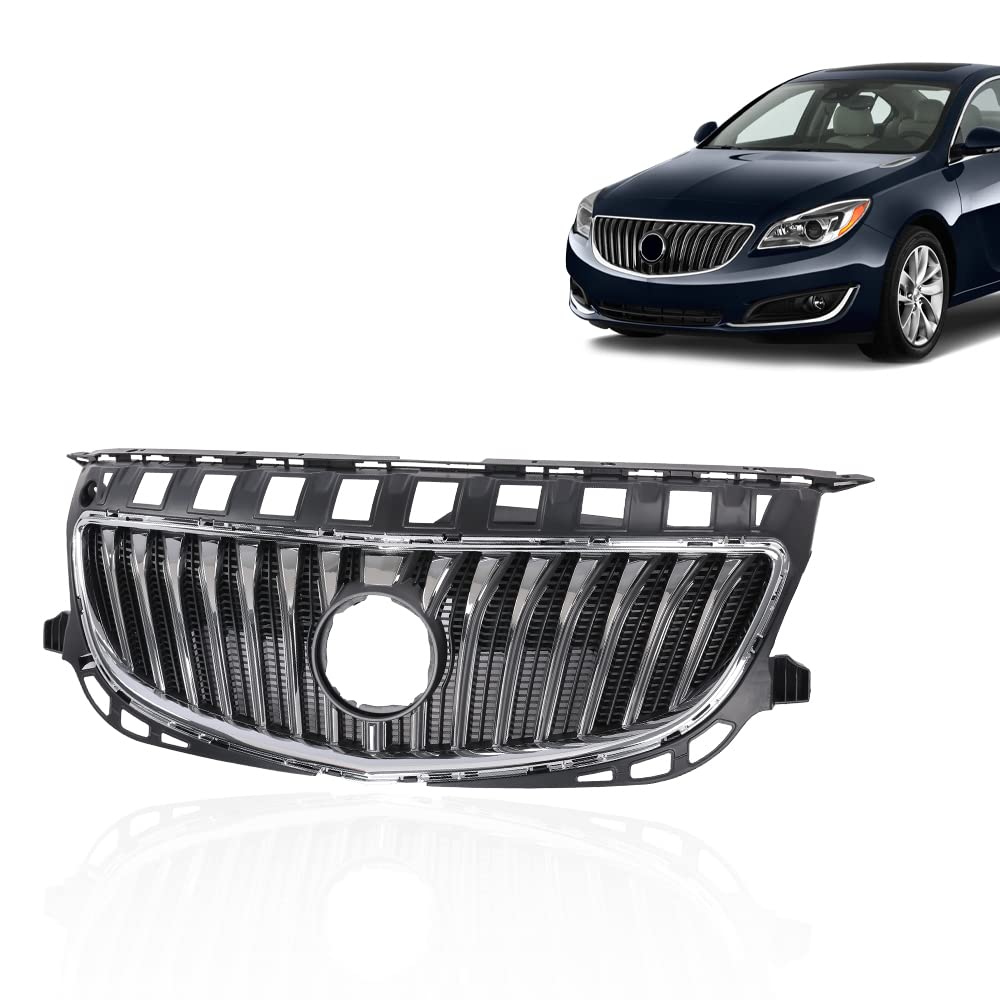 G-PLUS Front Upper Bumper Chrome Radiator Grille Compatible with Buick Regal 2014 2015 2016