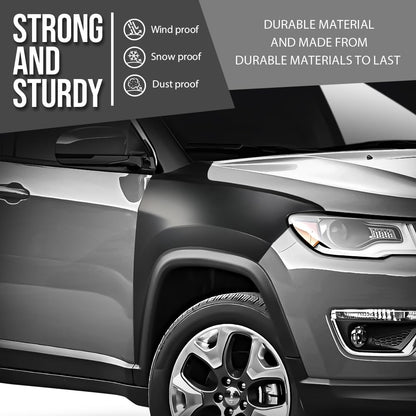 G-PLUS Front Fender Driver and Passenger Side Compatible with Jeep Compass 2017 2018 2019 2020 2021 2022 2023 2024 CH1240288, CH1241288 Black
