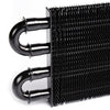 G-PLUS 4 Row AN6 Universal Aluminum Remote Transmission Oil Cooler/Auto-Manual Radiator Converter Black