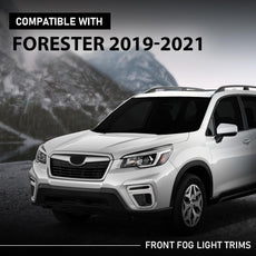 G-PLUS Fog Light Cover Bezel 2PCS Compatible with Subaru Forester 2019-2021 Front View
