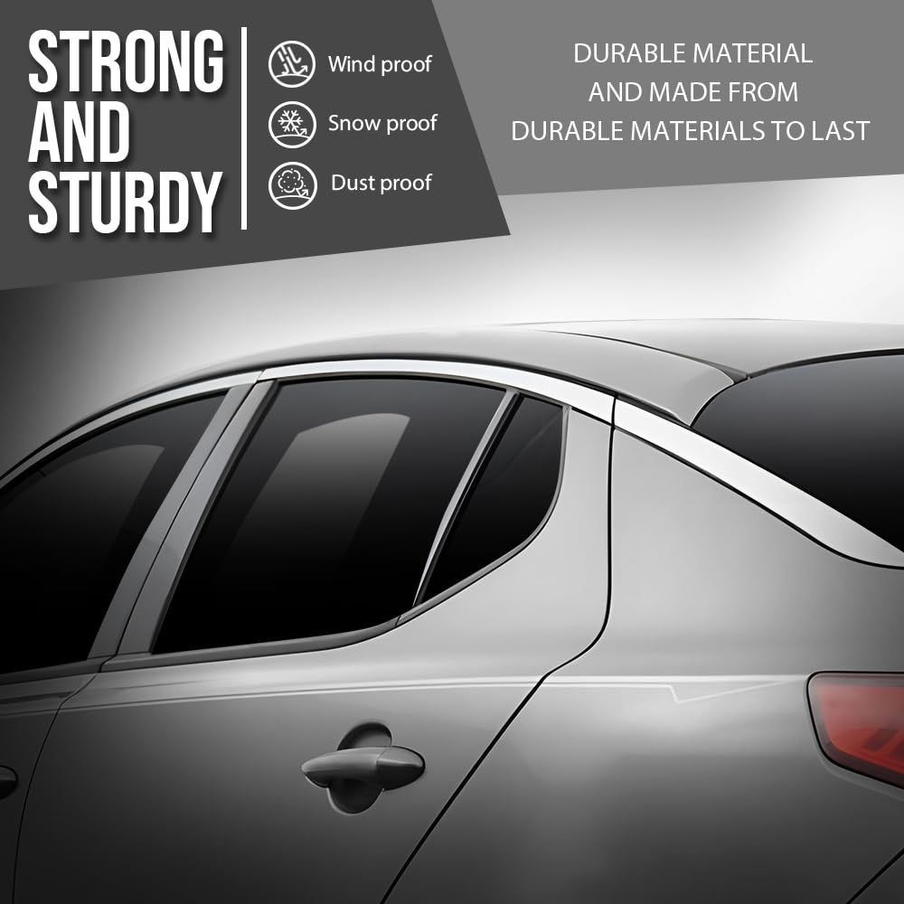 G-PLUS Rear Door Frame Molding Trim Pair Compatible with Kia Optima 2011 2012 2013 2014 2015 838502T000 838602T000, Silver